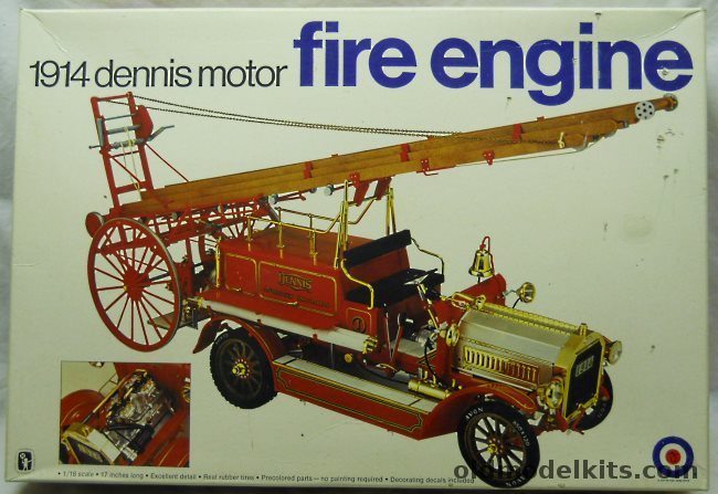 Entex 1/16 1914 Dennis Fire Engine, 8473 plastic model kit